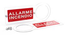 Immagine di CARTELLO DA PARETE IN PLEXIGLASS PER SIRENA/LAMPEGGIANTE 1pz.